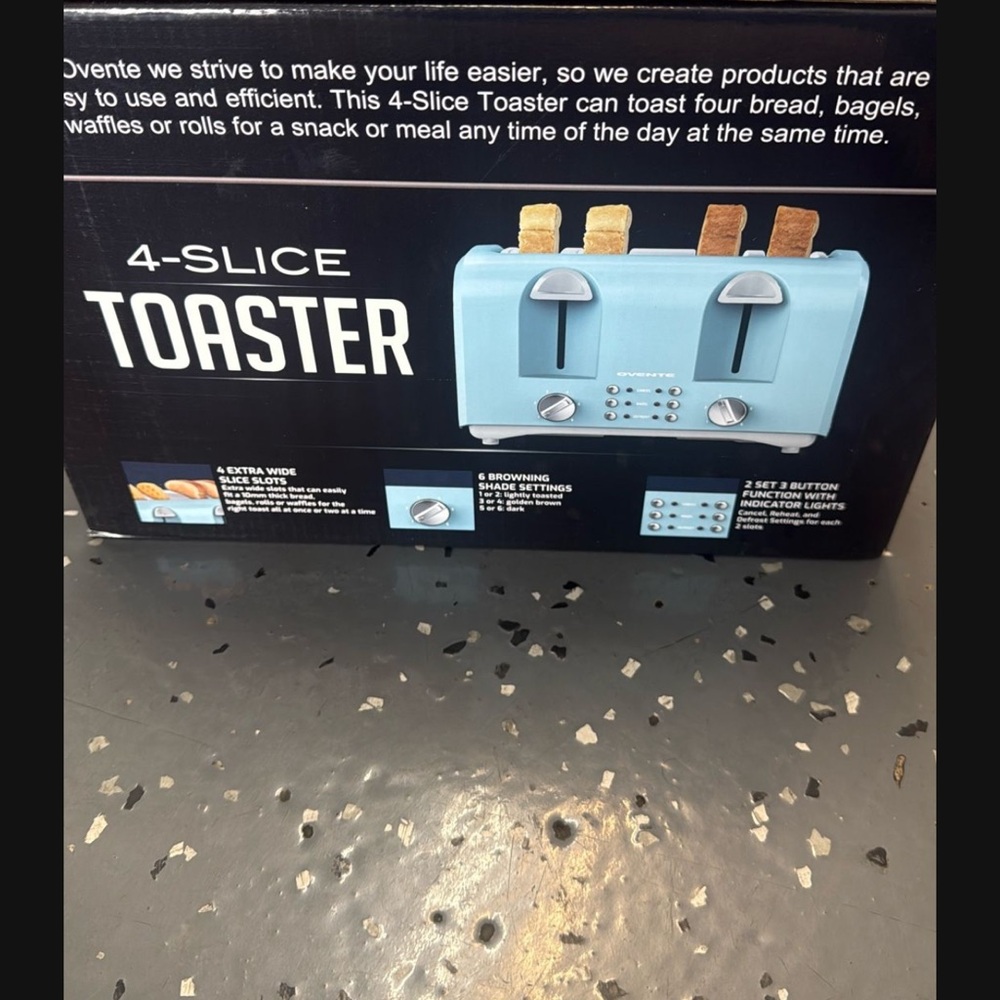 Blue 2-Slice Toaster - Picture 3 of 4